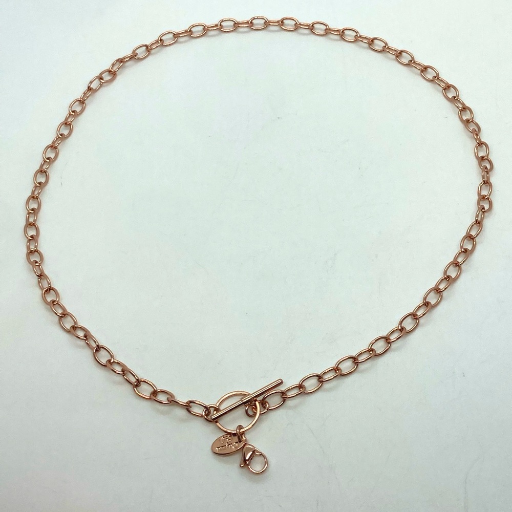 Origami Owl Rose Gold Tone Metal Chain w Toggle Clasp & Lobster Clip | 20” L